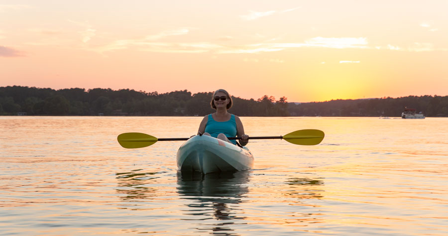 Kayaking Hot Springs Village lakes